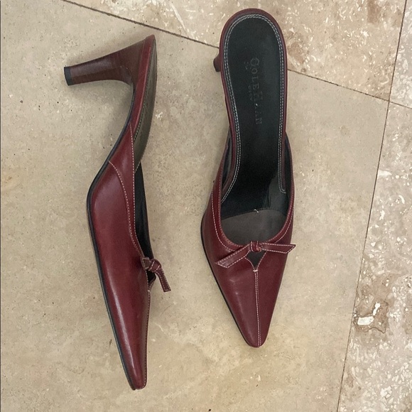 Elegant Cole Haan  Burgundy Heels - Picture 4 of 7